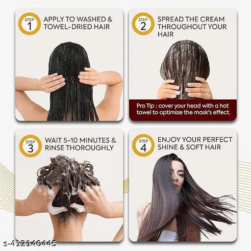 Dry Hair Mask Provides Deep Conditioning & Strength | With Gold Quinoa & Wheat Protein (Pack of 1)
