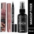 Pippal Beauty Makeup Fixer Spray 80ml (Pack of 1) with Sky High Mascara And 2 in 1 Eyeliner