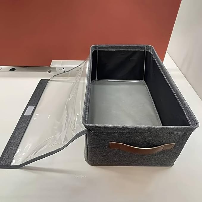 Large Foldable Fabric Organizer Baskets with Labels for Home