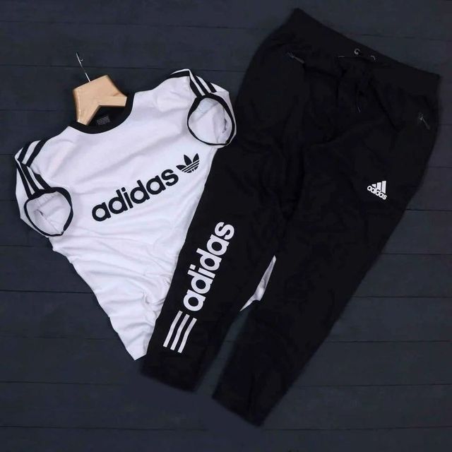 Men's Summer Tracksuit (White & Black)