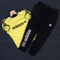 Men's Summer Tracksuit (Yellow & Black) — Premium