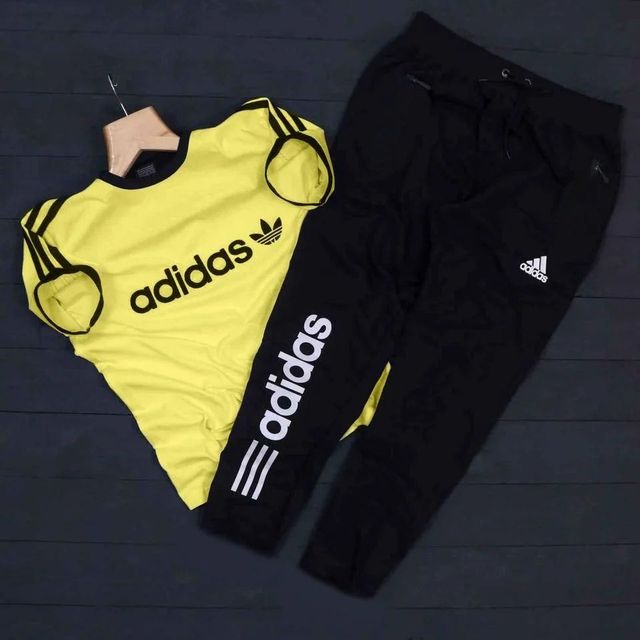 Men's Summer Tracksuit (Yellow & Black) — Premium
