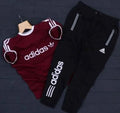 Men's Summer Tracksuit (Maroon & Black)
