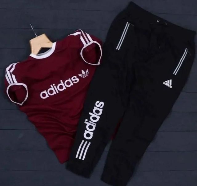 Men's Summer Tracksuit (Maroon & Black)